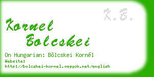 kornel bolcskei business card